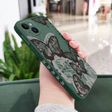 Silicone Oriental Butterfly Case For iPhone