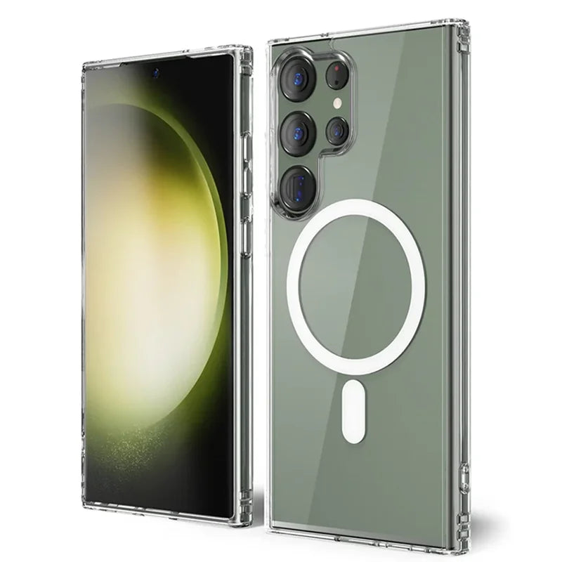 Original Transparent Hard PC Magnetic Case For Samsung
