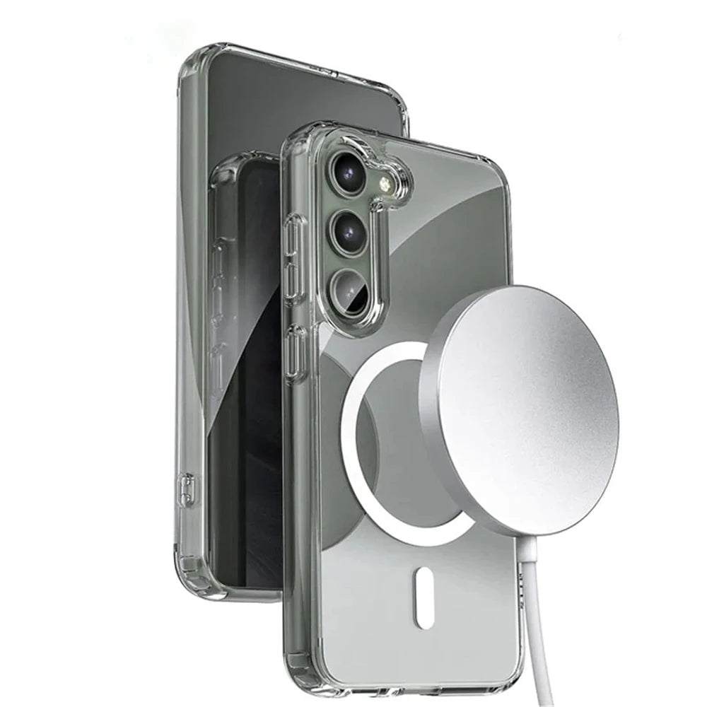 Original Transparent Hard PC Magnetic Case For Samsung
