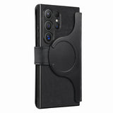 Leather Removable Wallet Card Slot Flip Holder Magnetic Case for Samsung