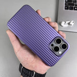 Natural Titanium Grating Stripe Case For iPhone