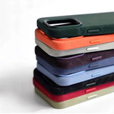 Luxury Shockproof Magnetic Fiber Leather Case For iPhone
