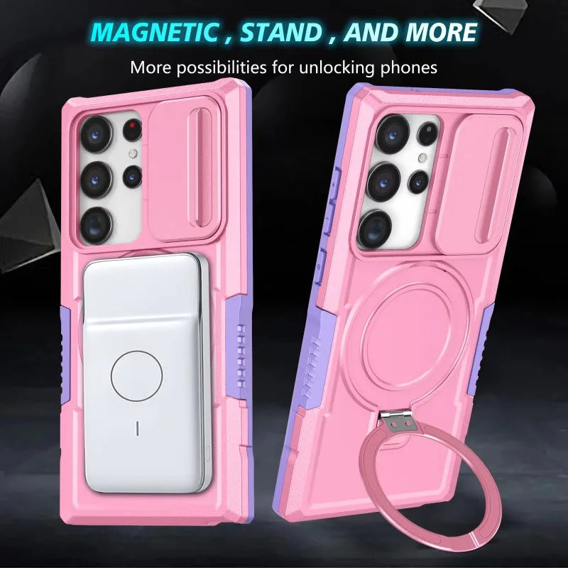 Hybrid Armor Magnetic Case For Samsung