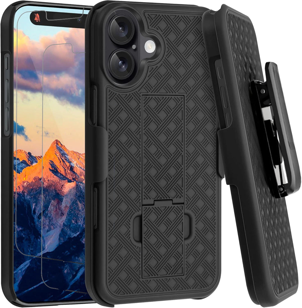 Rugged Combo Shockproof Armor Belt Clip Holster Case for iPhone