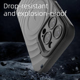 Matte Ripple Magnetic Folding Camera Stand Case For iPhone