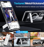 Clear Magnetic with Kickstand Case for iPhone