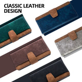 Metal buckle Leather Wallet Magnetic Flip  Case For iPhone