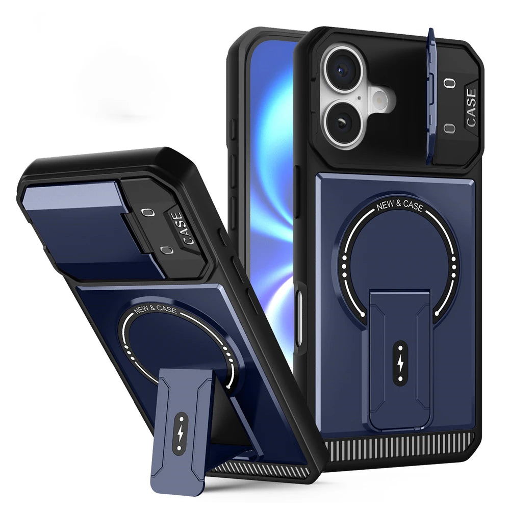 Flip Full Lens Protection Fold Stand Magnetic Case For iPhone