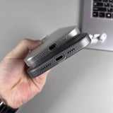 Natural Titanium Grating Stripe Case For iPhone