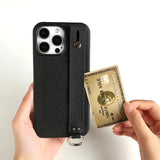Premium Genuine Leather Wristband Strap Bracket Case For iPhone