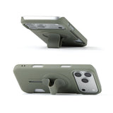 Soft Liquid Silicone Magnetic Strap Holder Card Slot Case For iPhone