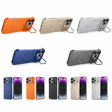 Matte Magnetic Lens Stand Hard PC Case for iPhone