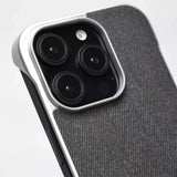 Ultra Thin Frameless Cloth Texture Magnetic Case For iPhone