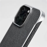 Ultra Thin Frameless Cloth Texture Magnetic Case For iPhone