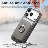 2 in 1 Wallet Anti Slip Magnetic Card Holder For iPhone