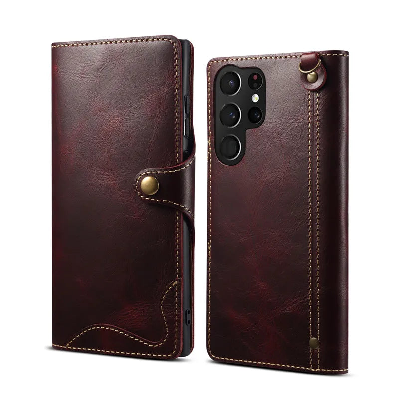 Luxury Genuine Leather Business Case for Samsung