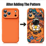 Magnetic Liquid Silicone Cartoon Astronaut Case For iPhone