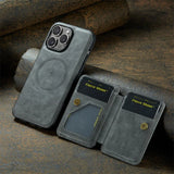Magnetic Leather Wallet Case for iPhone