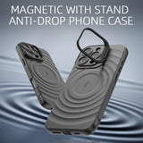 Matte Ripple Magnetic Folding Camera Stand Case For iPhone