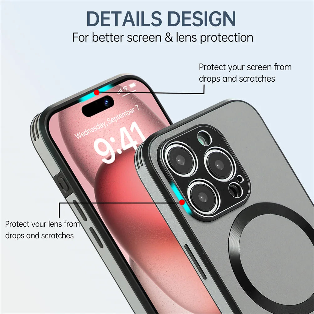 Luxury Magnetic Leather Stand Case For iPhone
