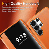 View Flip Leather Anti Drop Protection Case For Samsung