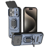 Slide Camera Protect Ring Holder Armor Case For iPhone