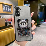 Cute Bear Holder Case For Samsung Galaxy