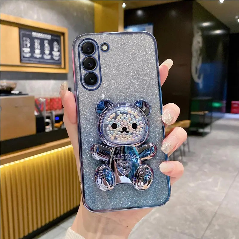 Cute Bear Holder Case For Samsung Galaxy