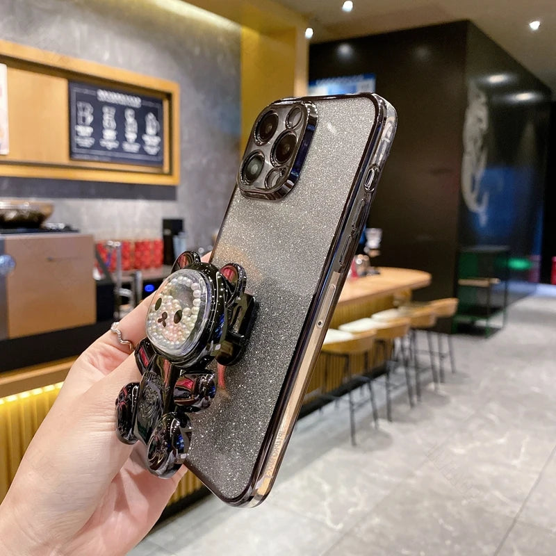 Cute Bear Holder Case For Samsung Galaxy
