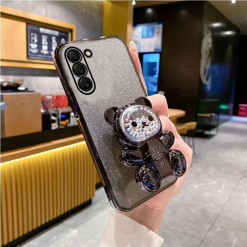 Cute Bear Holder Case For Samsung Galaxy