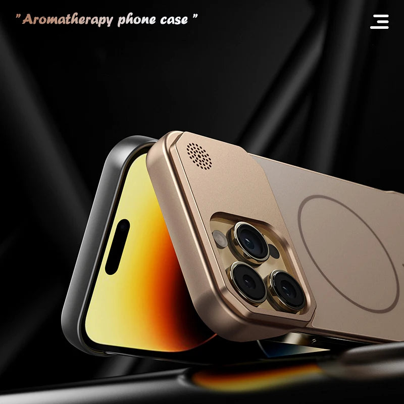 Magnetic Luxury Solid Color Aromatherapy Case For iPhone