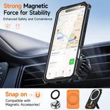 Magnetic Metal Stand Armor Case For iPhone