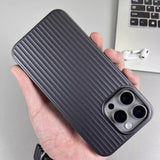 Natural Titanium Grating Stripe Case For iPhone