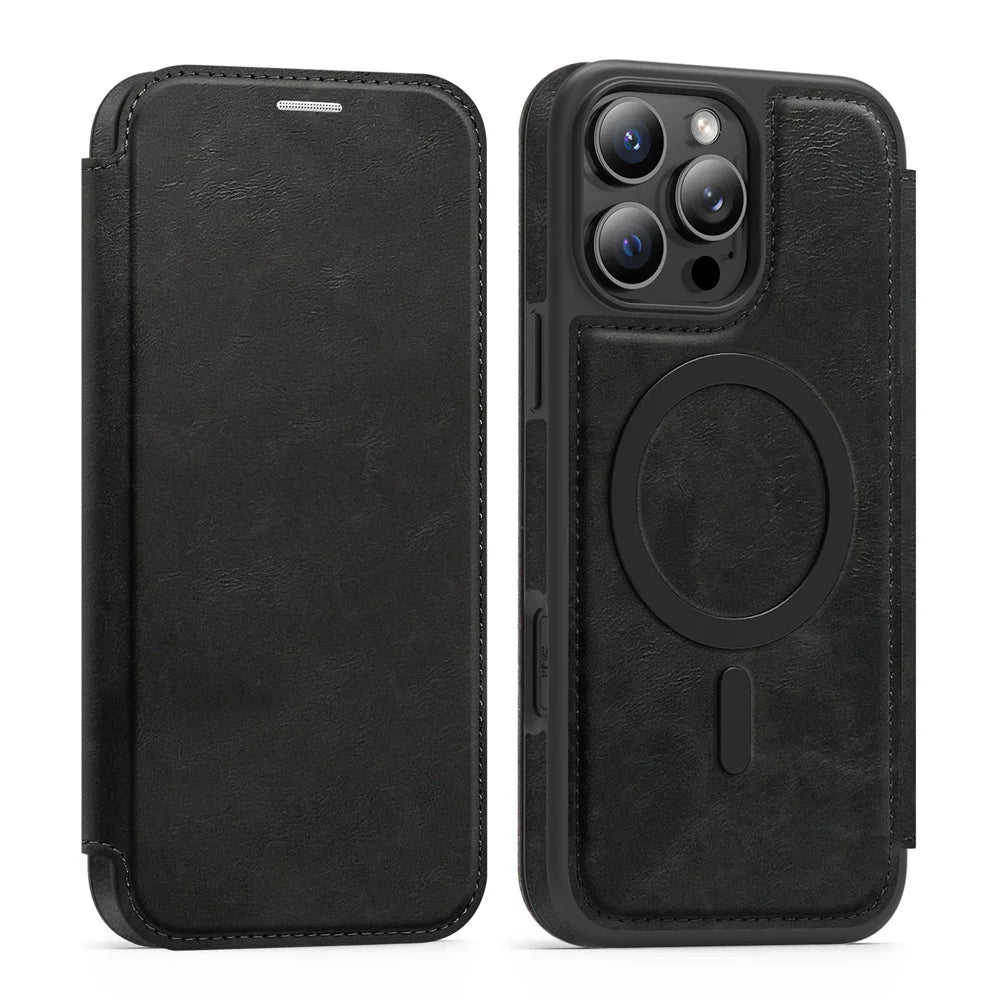 Magnetic Flip Leather Wallet Magnet Phone Case For iPhone