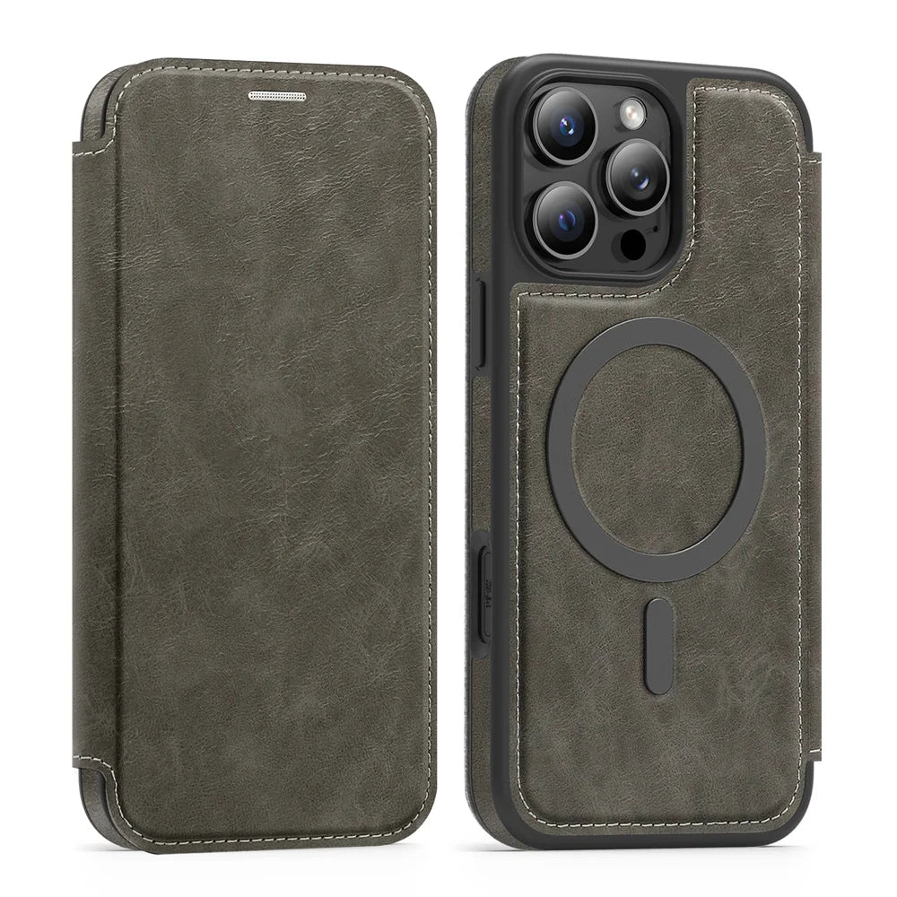 Magnetic Flip Leather Wallet Magnet Phone Case For iPhone