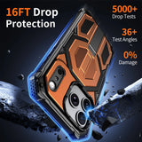 Magnetic Metal Stand Armor Case For iPhone