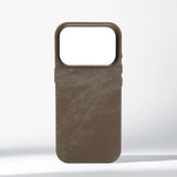 Luxury Shockproof Magnetic Fiber Leather Case For iPhone