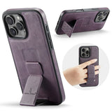 Ultra-thin Leather Bracket Back Cover for iPhone