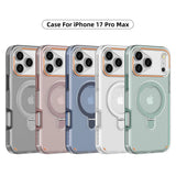 3-in-1 Magnetic Metal Ring Stand Matte Case For iPhone