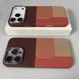 Grid Pattern Magsafe Magnetic Phone Case For iPhone