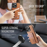 Ultra-thin Leather Bracket Back Cover for iPhone