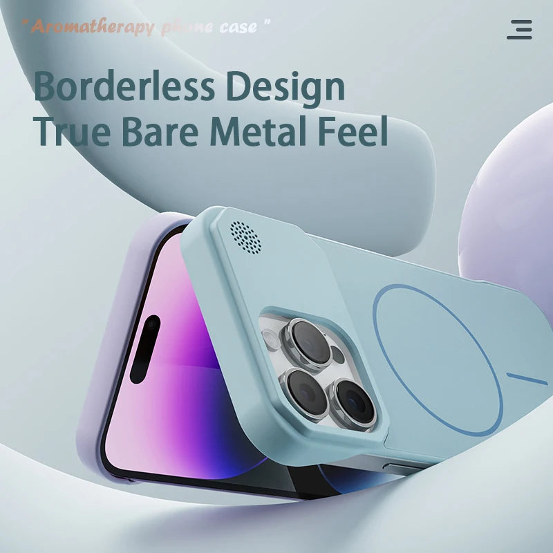 Magnetic Matte Frameless Aromatherapy Case For iPhone