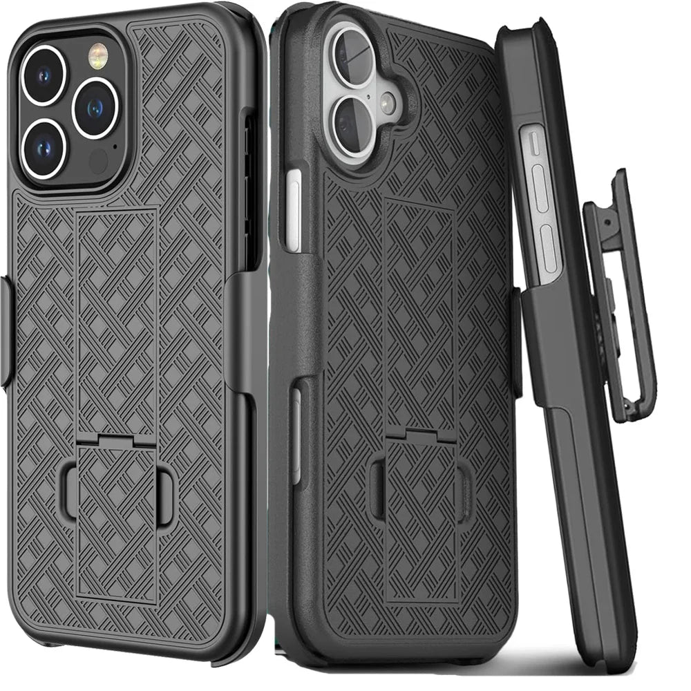 Rugged Combo Shockproof Armor Belt Clip Holster Case for iPhone
