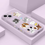 Chalk Drawing Dog Silicone Phone Case For iPhone