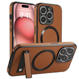Luxury Magnetic Leather Stand Case For iPhone