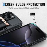 Slide Wallet Bracket Slot Phone Case For iPhone