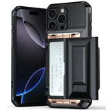 Slide Wallet Bracket Slot Phone Case For iPhone