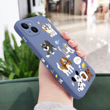 Chalk Drawing Dog Silicone Phone Case For iPhone