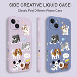 Chalk Drawing Dog Silicone Phone Case For iPhone