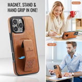 Ultra-thin Leather Bracket Back Cover for iPhone